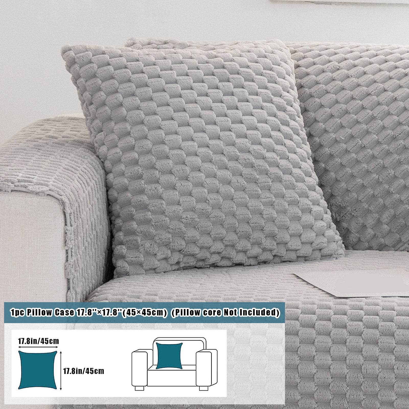 Honeycomb Velvet Pillow Cover – Thick Plush, Pet-Friendly