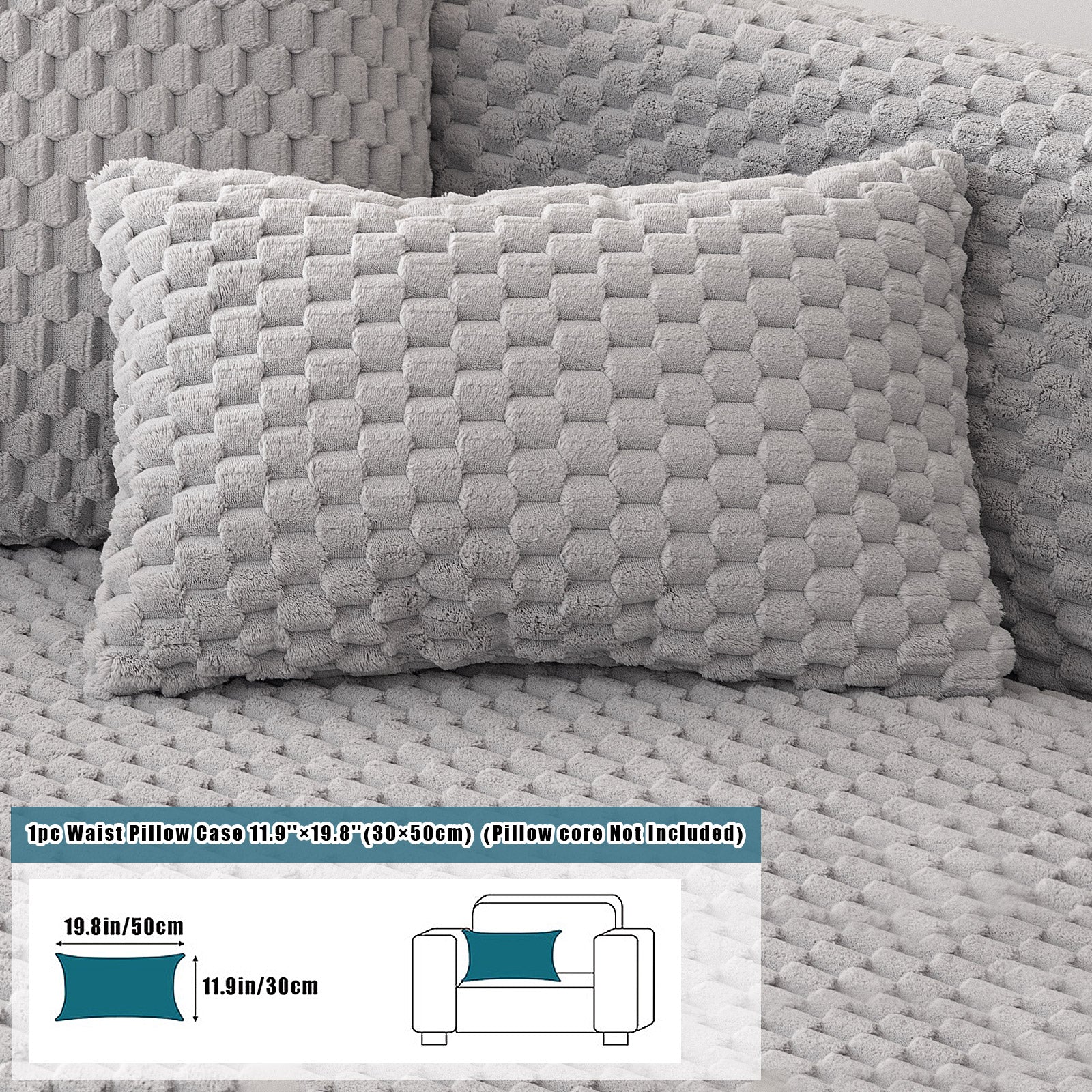 Honeycomb Velvet Pillow Cover – Thick Plush, Pet-Friendly