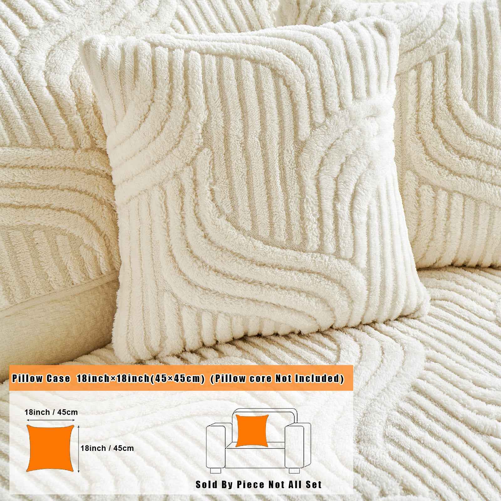 Abstract line pillow cover color 11 size 18x18 – machine washable plush sofa cushion cover