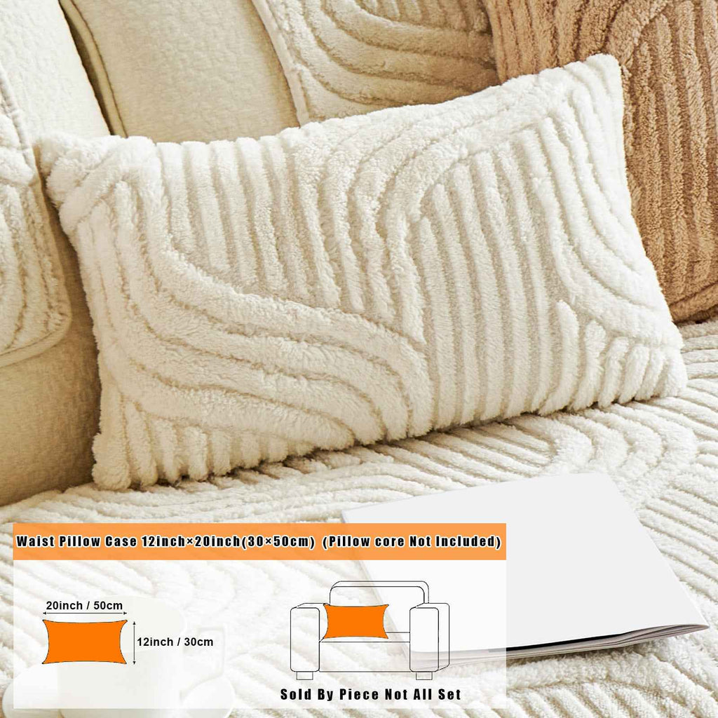 Abstract line pillow cover color 11 size 12x20 – non-slip shu velveteen throw pillow cover