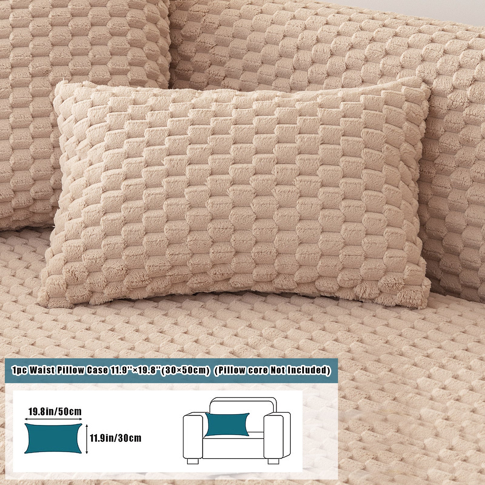 Honeycomb Velvet Pillow Cover – Thick Plush, Pet-Friendly
