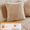Abstract line shu velveteen pillow cover color 12 size 18x18 – soft fuzzy sofa cushion cover