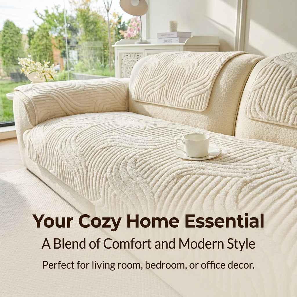 Premium sofa cover size guide – velveteen couch cover fits armchair loveseat and full sof