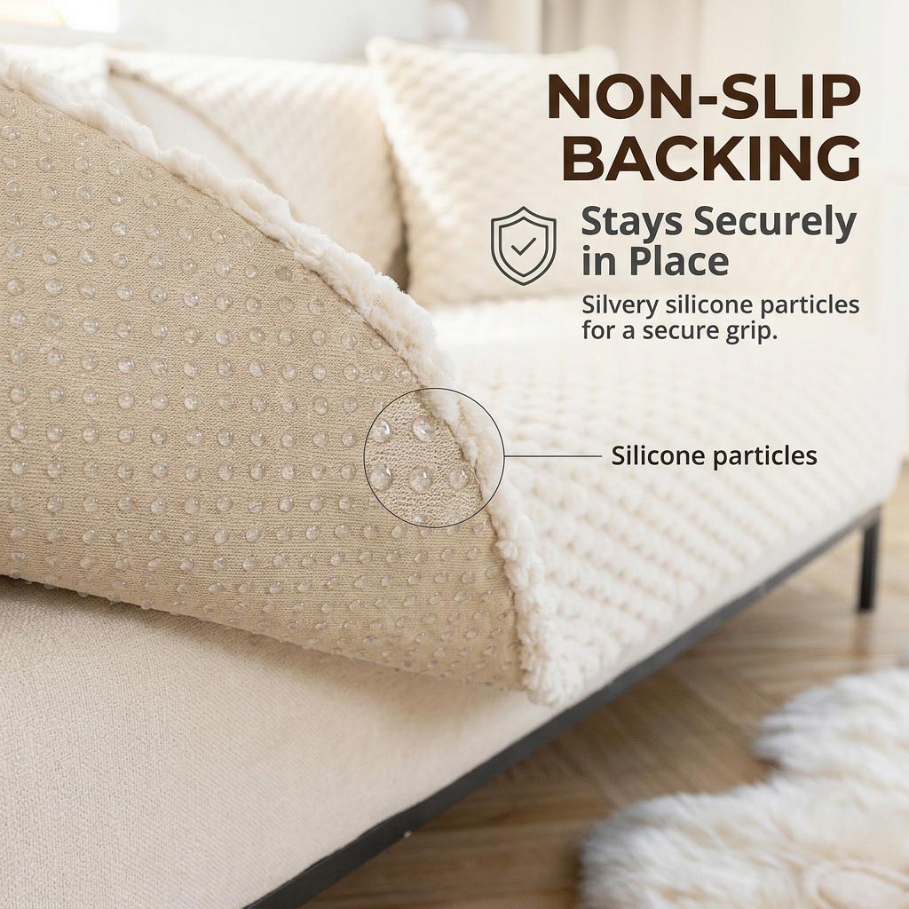 Machine washable furniture protector with non-slip backing